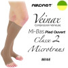 Mi-bas pied ouvert femme - Classe 2 - MICROTRANS - Beige - Gamme VEINAX - AIRCAST
