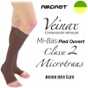 Mi-bas pied ouvert femme - Classe 2 - MICROTRANS - Beige des îles - Gamme VEINAX - AIRCAST