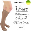 Mi-bas mollet+ femme - Classe 2 - MICROTRANS - Beige - Gamme VEINAX - AIRCAST