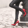 Mi-bas femme - Classe 2 - FANTAISIE - Noir grands losanges - Gamme VEINAX - AIRCAST