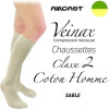 Chaussettes - Classe 2 - COTON HOMME - Sable - Gamme VEINAX - AIRCAST