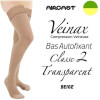 Bas autofixant femme - Classe 2 - TRANSPARENT - Beige - Gamme VEINAX - AIRCAST