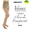 Collant femme - Classe 2 - TRANSPARENT - Beige - Gamme VEINAX - AIRCAST