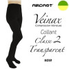 Collant femme - Classe 2 - TRANSPARENT - Noir - Gamme VEINAX - AIRCAST