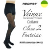 Collant autofixant femme - Classe 2 - FANTAISIE - Noir grands losanges - Gamme VEINAX - AIRCAST