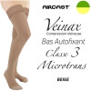 Bas autofixant femme - Classe 3 - MICROTRANS - Beige - Gamme VEINAX - AIRCAST