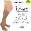 Mi-bas femme - Classe 3 - MICROTRANS - Beige - Gamme VEINAX - AIRCAST