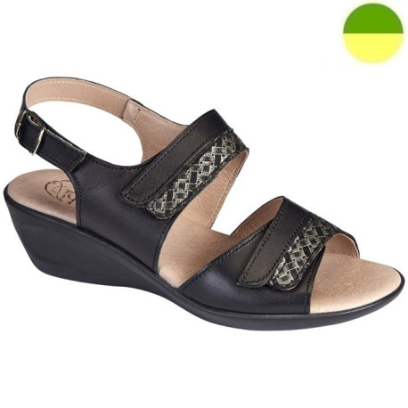 Sandale Cuir Noir en Boucle Femme CHUT AD 2407 - ADOUR
