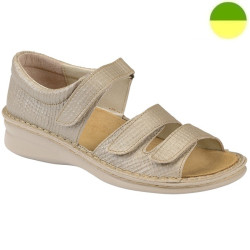 Sandale Cuir Grainé Beige Femme CHUT ALPHA J - ADOUR