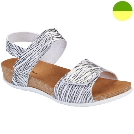 Sandale Blanc/Noir Femme BRUMAN CHUT BR 3232 C