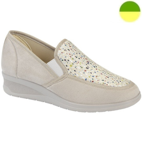 Mocassin Beige / Pointillé Femme CHUT BR 3314 - BRUMAN