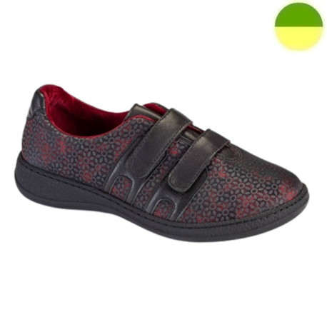 Chaussure Citadine Imprimé Noir/Bordeaux Femme CHUT AD 2474 - ADOUR