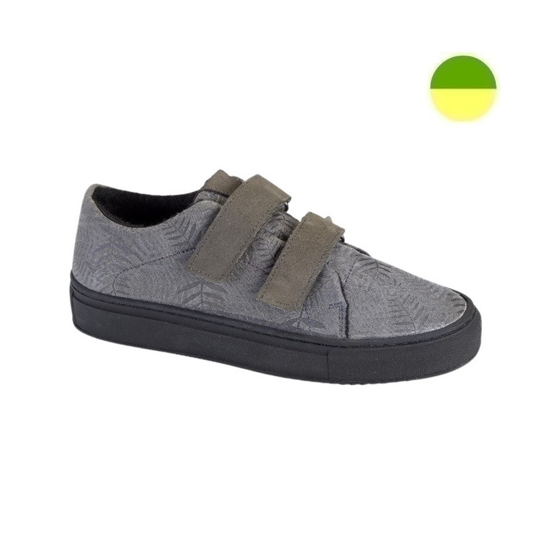 Sneaker à Grande Ouverture Gris Imprimé Fleur Femme CHUT AD 2433 B - ADOUR