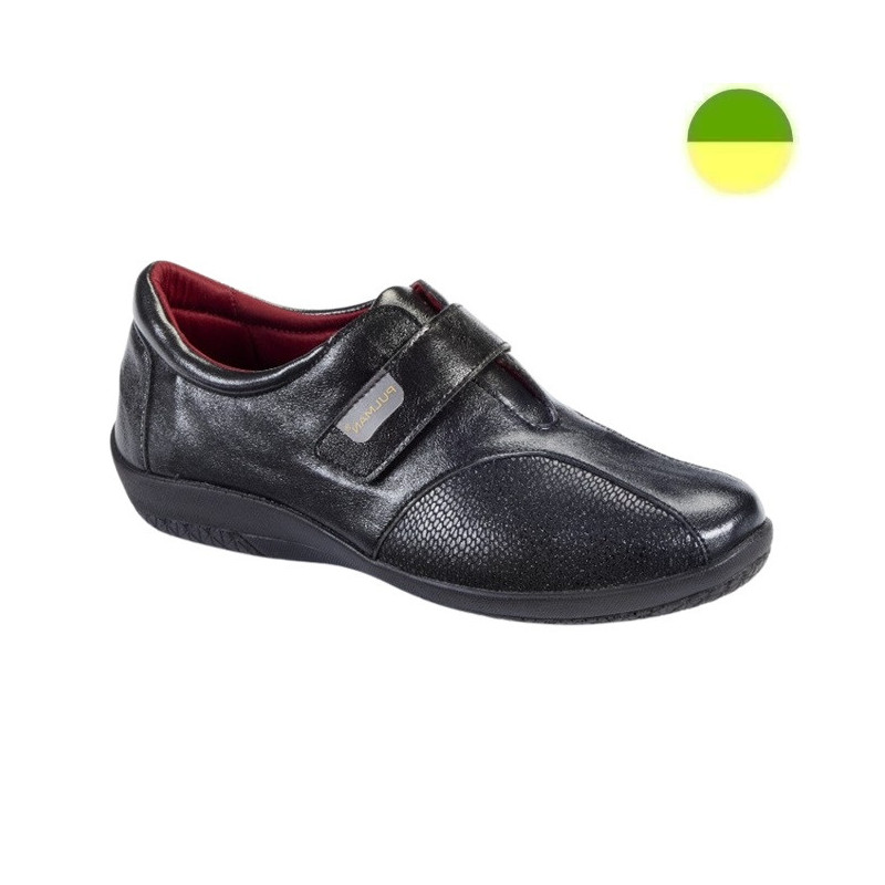Derby à Grande Ouverture Noir Femme CHUT PU 1161 - PULMAN