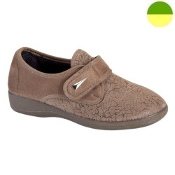 Chausson à Grande Ouverture Marron/Imprimé Brillant Femme CHUT BR 3140 E - BRUM