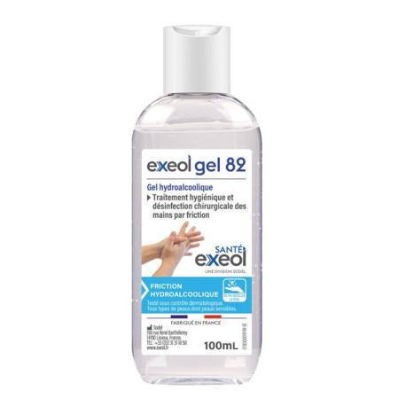 exeol gel 82 - Gel hydroalcoolique 100 ml - Sodel