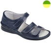 Sandale Cuir Marine Grainé Femme CHUT ALPHA O - ADOUR