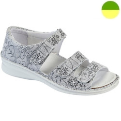 Sandale Cuir Gris Fleur Femme CHUT ALPHA N - ADOUR