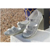 Sandale Cuir Gris Fleur Femme CHUT ALPHA N - ADOUR