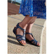 Sandale Cuir Bleu Marine Femme ADOUR CHUT AD 2522