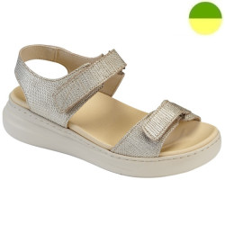 Sandale Cuir Beige Or Femme ADOUR CHUT AD 2509