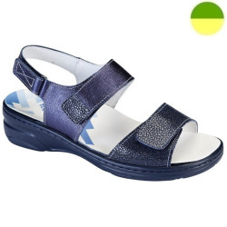 Sandale Cuir Marine Effet Grainé Femme CHUT AD 2401 C - ADOUR