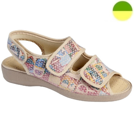 Sandale Beige Multicolore Effet Ecaillé Femme CHUT BR 3274 B - BRUMAN