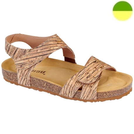 Sandale Effet Liège Marron Clair Femme BRUMAN CHUT BR 3349