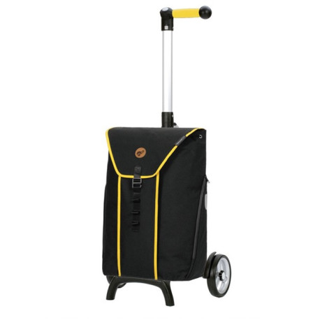 Unus Shopper Fun Bahne - Chariot de courses 2 roues - Jaune et Noir - 39 L - Andersen Shopper Manufaktur