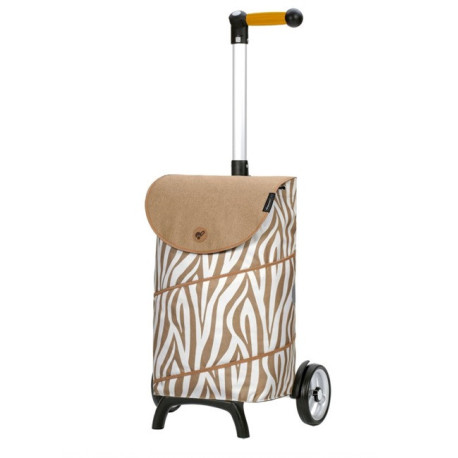 Unus Shopper Fun Tyra - Chariot de courses 2 roues - Zèbre - 46 L - Andersen Shopper Manufaktur