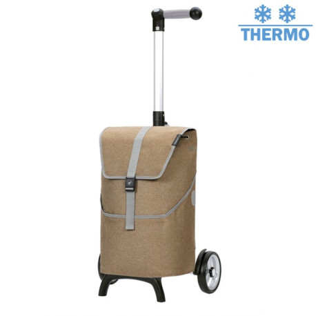 Unus Shopper Fun Mikkel - Chariot de courses 2 roues - Beige - 37 L - Andersen Shopper Manufaktur