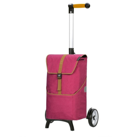 Unus Shopper Fun Auke - Chariot de courses 2 roues - Rubis - 46 L - Andersen Shopper Manufaktur