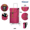 Unus Shopper Fun Auke - Chariot de courses 2 roues - Rubis - 46 L - Andersen Shopper Manufaktur