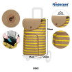 Unus Shopper Fun Eske - Chariot de courses 2 roues - Jaune et Beige - 47 L - Andersen Shopper Manufaktur