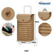 Unus Shopper Eske - Chariot de courses 2 roues - Marron et Beige - 47 L - Andersen Shopper Manufaktur