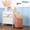 Unus Shopper Eske - Chariot de courses 2 roues - Rouge et Beige - 47 L - Andersen Shopper Manufaktur