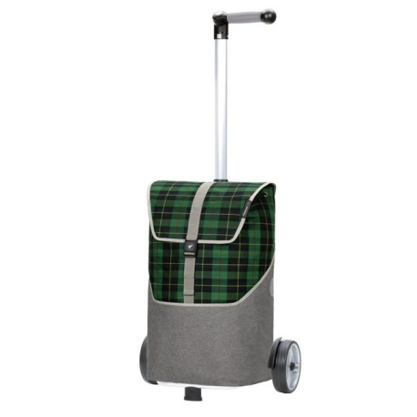 Unus Shopper Eske - Chariot de courses 2 roues - Rouge et Beige - 47 L - Andersen Shopper Manufaktur