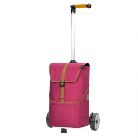 Unus Shopper Auke - Chariot de courses 2 roues - Rubis - 46 L - Andersen Shopper Manufaktur