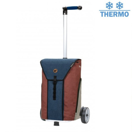 Unus Shopper Oli.P 2.0 - Chariot de courses 2 roues - Bleu - 50 L - Andersen Shopper Manufaktur