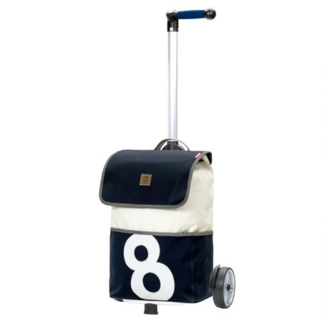 Unus Shopper 360° Mole - Chariot de courses 2 roues - Bleu - 41 L - Andersen Shopper Manufaktur