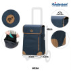 Scala Shopper Weda - Chariot de courses 2 roues - Bleu - 36 L - Andersen Shopper Manufaktur