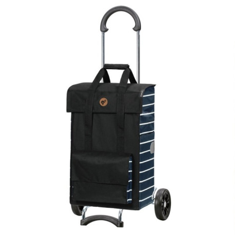 Scala Shopper Jella - Chariot de courses 2 roues - Bleu - 49 L - Andersen Shopper Manufaktur
