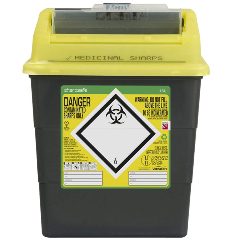 Collecteur de déchets médicaux Sharpsafe 13 L