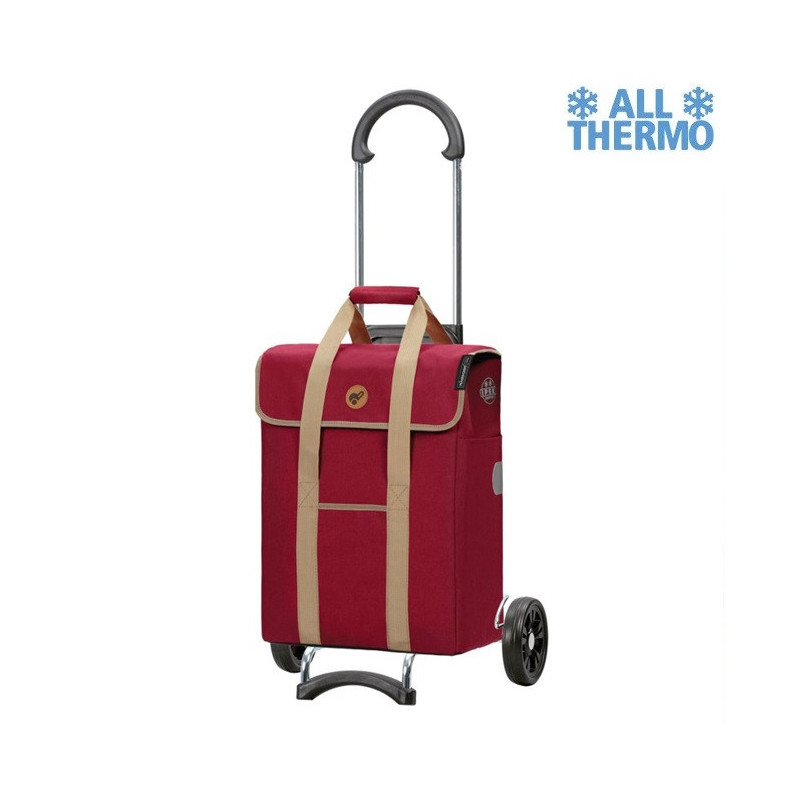 Scala Shopper Ipek Mi - Chariot de courses 2 roues - Rouge - 39 L - Andersen Shopper Manufaktur