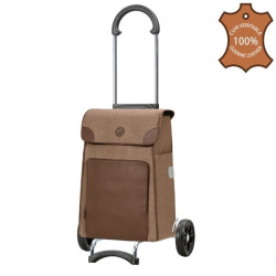 Scala Shopper Elik - Chariot de courses 2 roues - Marron - 38 L - Andersen Shopper Manufaktur