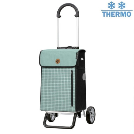 Scala Shopper Plus Hente - Chariot de courses 2 roues - Menthe - 36 L - Andersen Shopper Manufaktur