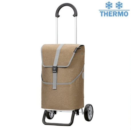 Scala Shopper Plus Mikkel - Chariot de courses 2 roues - Beige - 37 L - Andersen Shopper Manufaktur