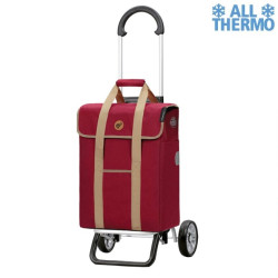 Scala Shopper Plus Ipek Mi - Chariot de courses 2 roues - Rouge - 39 L - Andersen Shopper Manufaktur