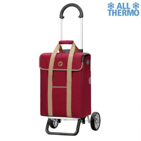 Scala Shopper Plus Ipek Mi - Chariot de courses 2 roues - Rouge - 39 L - Andersen Shopper Manufaktur