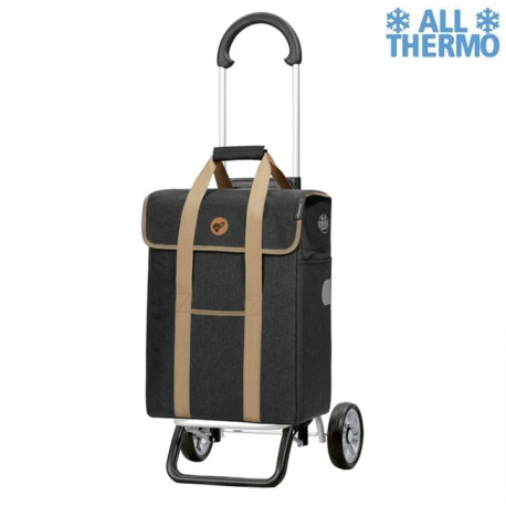 Scala Shopper Plus Ipek Mi - Chariot de courses 2 roues - Noir - 39 L - Andersen Shopper Manufaktur